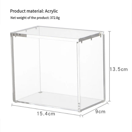 Clear Acrylic Display Case for Collectibles Figure with Magnetic Lid Stackable