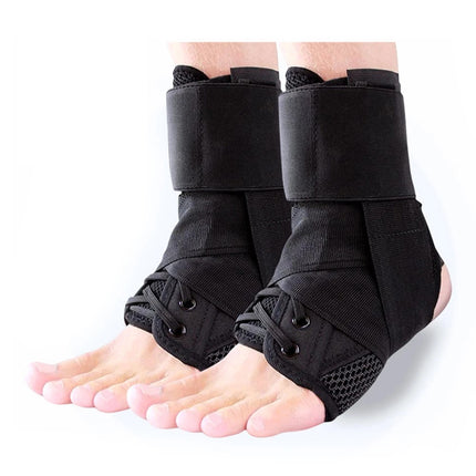 Ankle Brace Support Compression Sleeve Plantar Stabilizer Pain Relief Foot Wrap (M)