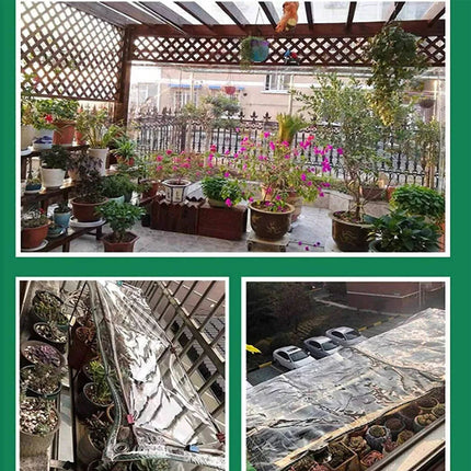 Patio PVC Clear Tarpaulin Transparent Cover Garden Ground Sheet Tarp Heavy Duty (1.8x2.5m / 6x8.2ft)