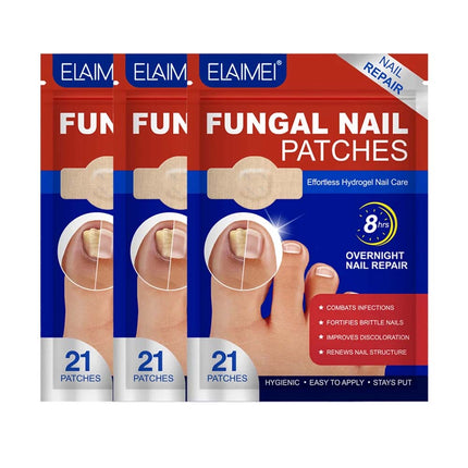 3Bag Toenail Antiseptic Patch Long Lasting Breathable Fungal Nail Patches 63Pcs