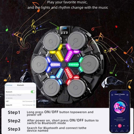 Music Punching Machine Bluetooth Wall Mounted Boxing Trainer Toy
