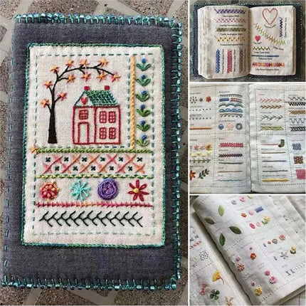 Embroidery Stitch Book Kit 86 Stitches DIY Portable Sewing Guide for Beginners