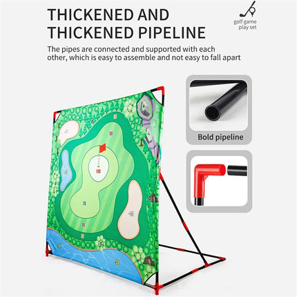 Golf Chipping Game Battle Golf with Golf Club & Hitting Mat Chip Sticky Kit Home