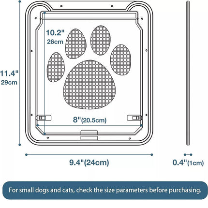 Pet Dog Cat Screen Door Pet Magnet Flap Automatic Safe Lockable Security Window