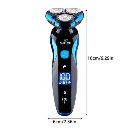 Mens Electric Shaver Razor Wet Dry Rotary Cordless USB Rechargeable Charging