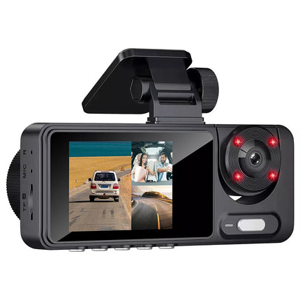 1080P Car Dash Camera DVR Video Recorder Front/Inside/Rear Three Cam G-sensor