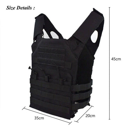 Military Tactical Vest JPC Airsoft Molle Combat Plate Carrier Paintball Hunting