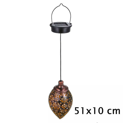 2 Solar Powered LED Morrocan Lantern Light Hanging Lamp Garden Outdoor Landscape