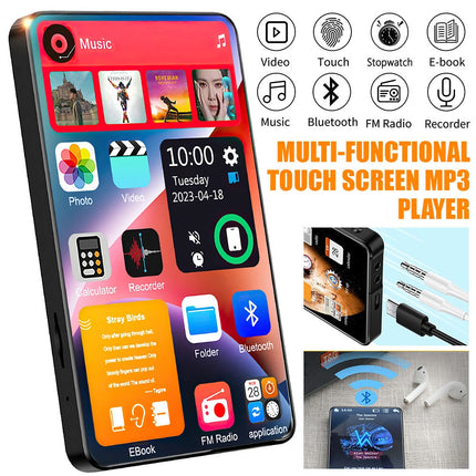 Bluetooth MP4/MP3 Touch Scree HiFi Music Player FM Radio Support 256GB