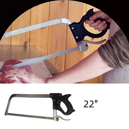22in Hand Meat Bone Saw Butcher Saw Household Commercial Cutting Steel Blade