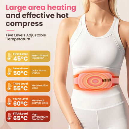 Electric Heating Menstrual Pad Waist Belt Massager For Period Pain Relief Cramps