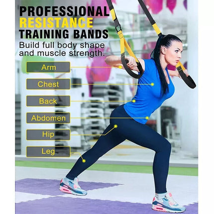 Suspension Trainer Home Gym Full Body Workout Adjustable Nylon Outdoor P3
