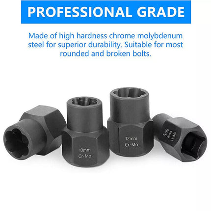 13-Piece Impact Bolt & Nut Remover Set Nut Extractor Socket Bolt Remover Tool