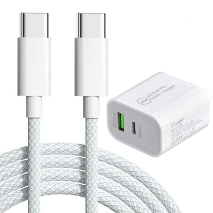 White + Charger Apple Iphone 15 16 Cable Charger Charging Fast Pro Max Plus Ipad Type C Adapter