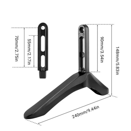 2PCS TV Stand Bracket Adjustable Stable Table Holder For 32-65" LCD Television