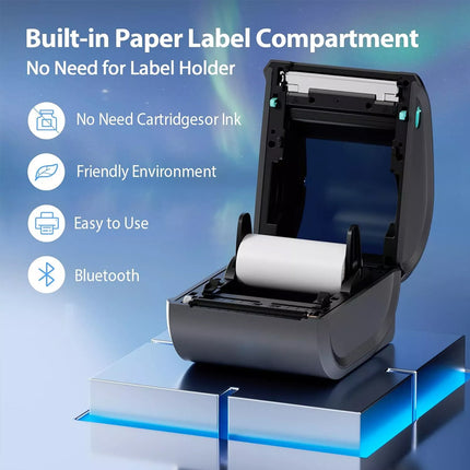 Bluetooth Label Printer Maker 4X6 Thermal Shipping Address Barcode 150mm*100mm