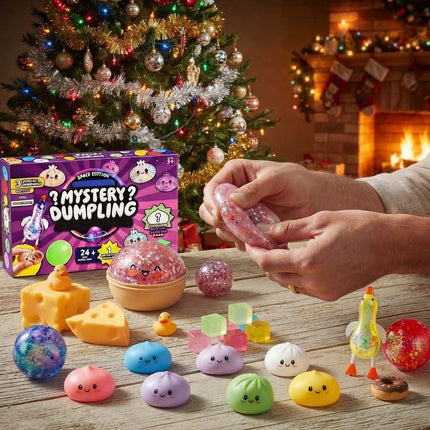 24 Days Christmas SquishiesAdvent Calendar Dumpling SquishyToys Boys And Girls Xmas Gift
