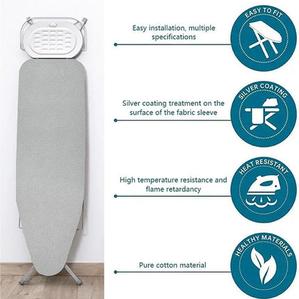 Ultra Thick Ironing Board Cover Heat Retaining Felt Iron Easy Fitted Clevinger Grey