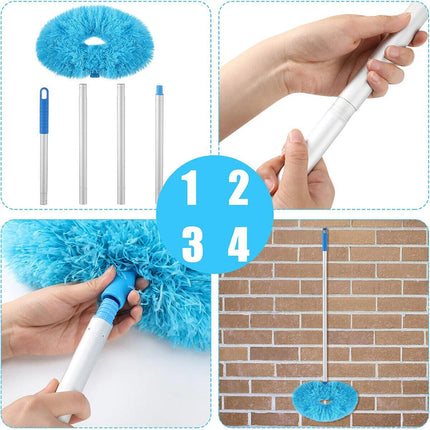 Telescopic Ceiling Duster Cleaner for Cleaning Ceiling Fan Window Pendant Lamp  (Blue)