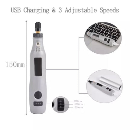 160Pcs Electric Die Grinder Rotary Drill Tool Wood Carving Engraver Set Machine