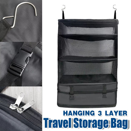 Foldable Wardrobe Hanging Storage Bag Space Saver Clothes Organizer for Closet