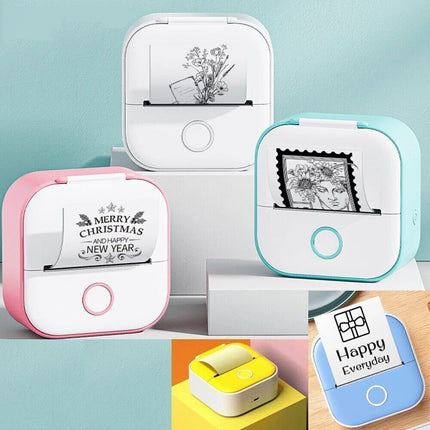 Mini Pocket Bluetooth Thermal Printer Wireless Photo Inkless Sticker