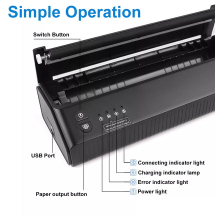 Wireless Tattoo Transfer Stencil Printer Drawing Thermal Stencil Maker Copier