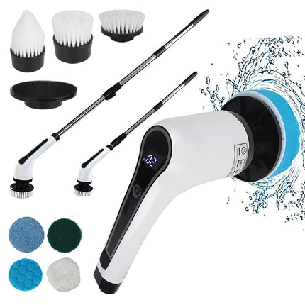 Cordless Electric Scrubber Cleaning Brush with 7 Replaceable Brush Heads
