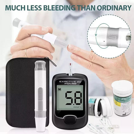 Blood Glucose Monitor Diabetes Testing Kit Blood Sugar Tester With 50 Test Strip