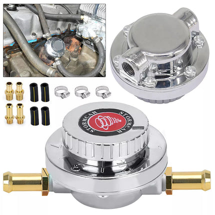 Universal Metal Adjustable Fuel Pressure Regulator Kit Carburetor 150LPH 1-5 psi