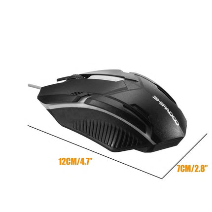 Ergonomic USB Rainbow Backlight T6 Keyboard and Mouse Kit for PC Laptop