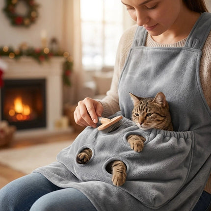 Pet Cuddling Apron with Leg Holes for Holding Small Cats Pet Grooming Apron NEW