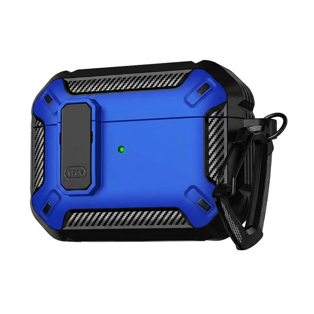 Blue Armor Case For Apple AirPods Pro, Heavy Duty Shockproof Earphone Protective Cover
