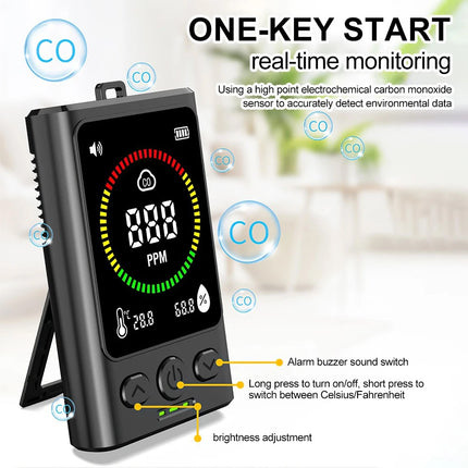 Portable Carbon Monoxide Detectors camping Carbon Monoxide Alarm for Outdoor