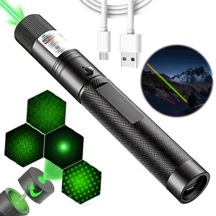 990Miles Rechargeable Green Laser Pointer Pen Astronomy Lazer Star Visible Beam