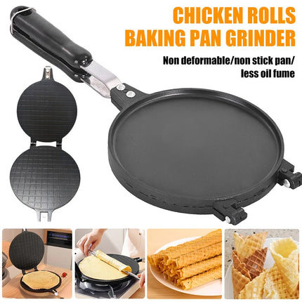 Egg Roll Waffles Cone Baking Pan Crispy Omelet Machine Bakeware Maker Cooking