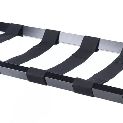 Folding Luggage Rack Bamboo Stand with Shelf Travel Suitcase Shoe Storage Holder
