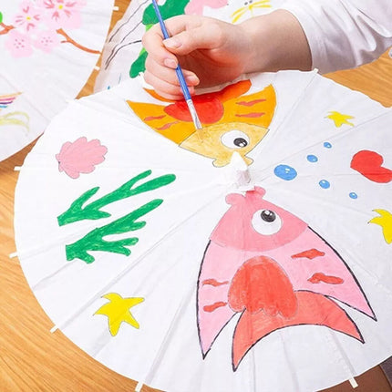 40CM DIY Paper Umbrella Parasol Japanese Wedding Party Gifts Crafts Decor White