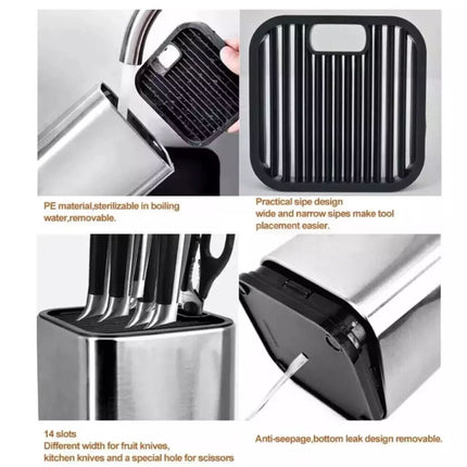 Knife Block Stand Universal – Without Knives Kitchen Organizer Rack