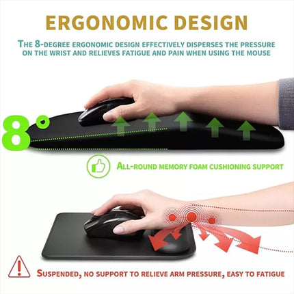 Ergonomic Mouse Pad Wrist Support with Massage Design Wrist Rest Mousepad