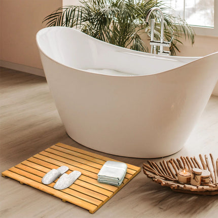 Clevinger Bamboo Bath Duck Board,Shower Mat,Bathroom Mat 53 x 35.5 x 2.5 cm