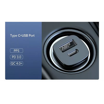 USB Type-C Car Charger QC4.0 PD Fast Charging Adapter for Samsung iPhone