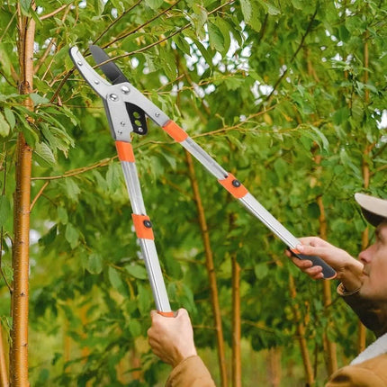 Telescopic Ratchet Loppers Extendable Anvil Tree Branch Trimmer Cutter Pruner