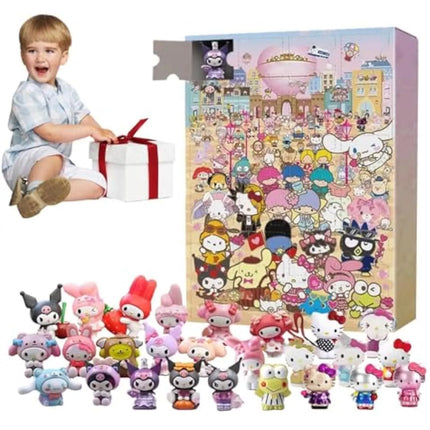 Christmas Advent Calendar Cute Cartoon Anime Figures Countdown Calendar