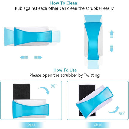 Aquarium Algae Cleaner Magnetic Fish Tank Glass Brush Aquatic Cleaning Tool (L)