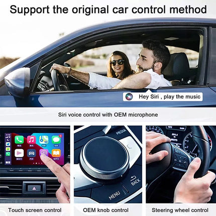 2in1 Wired to Wireless Carplay Adapter Android Auto Connect Box Apple USB Dongle