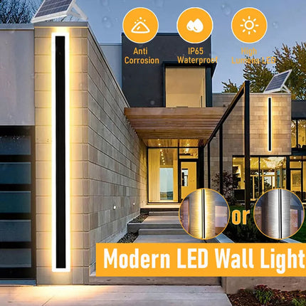 Modern LED Wall Light Sconce Waterproof Outdoor Lamp Exterior Lights Long Strip 19W 80CM Warm White
