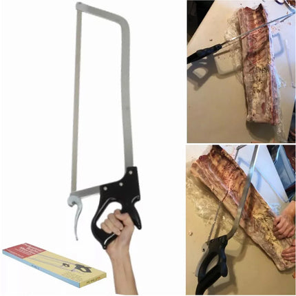 22in Hand Meat Bone Saw Butcher Saw Household Commercial Cutting Steel Blade