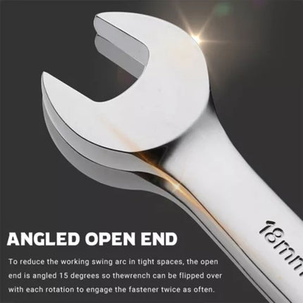 6-24mm Spanner Open Box Combination Metric Open Ring W/ Roll Pouch 14pcs Set