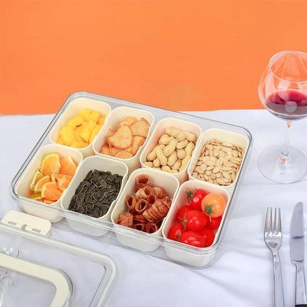 Multi Compartment Snackle Box Container Food Fresh-Keeping Box With Lid Handle